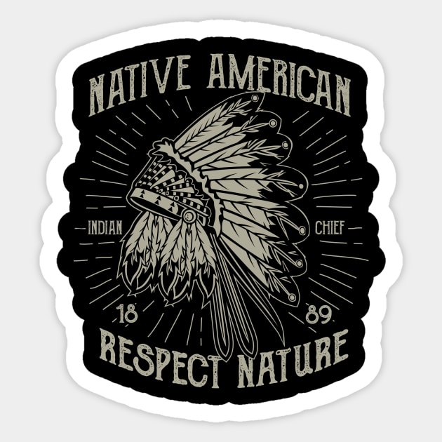 Native American Sticker by lionkingdesign